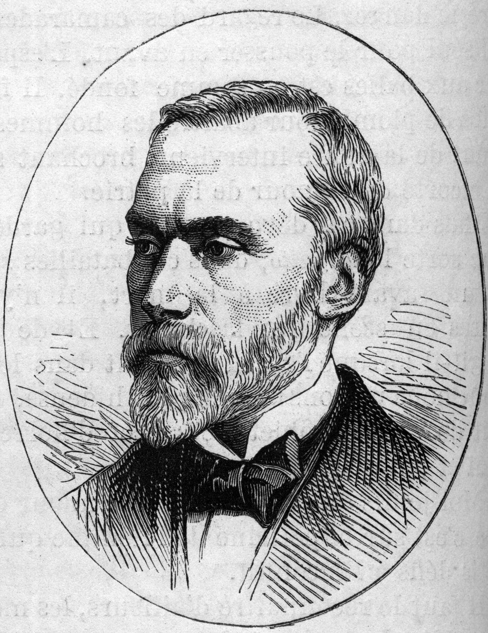 यूजीन गुइल्यूम का पोर्ट्रेट (1822-1905), फ्रांसीसी मूर्तिकार। 2 मई 1874 को "" ले मोंडे इलस्ट्र्रे "" n ° 890 में उत्कीर्णन। द्वारा फ्रेंच स्कूल