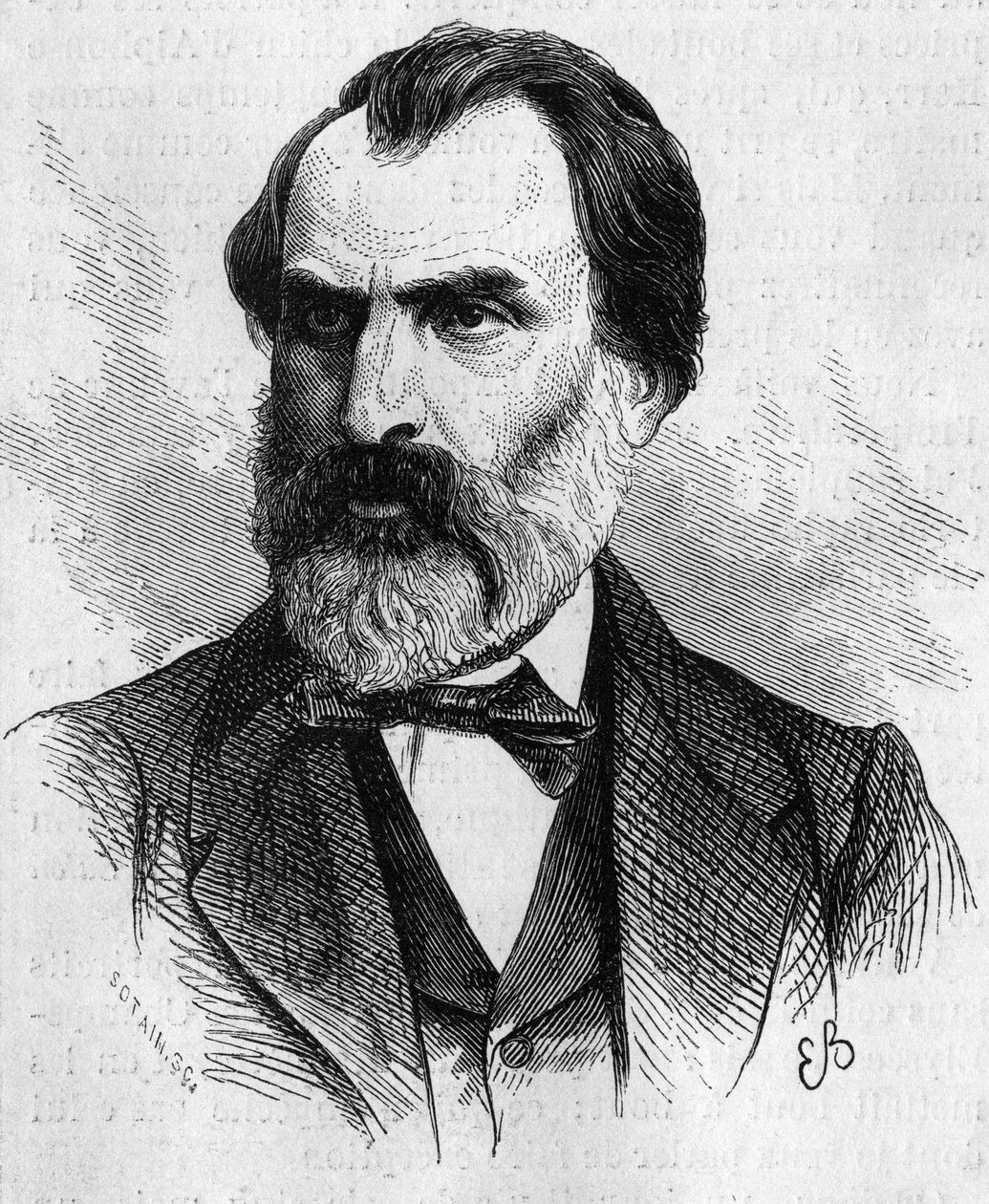 यूजीन पेलेटन का पोर्ट्रेट (1813-1884), फ्रांसीसी राजनीतिज्ञ। 5 जून के "" ले मोंडे इलस्ट्र्रे "" n ° 634 में उत्कीर्णन द्वारा फ्रेंच स्कूल