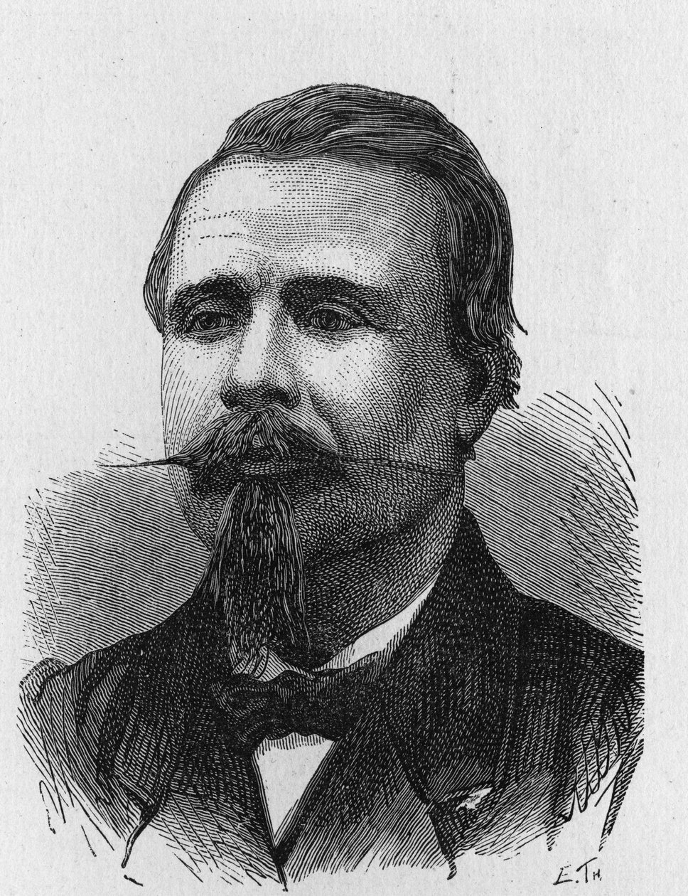 यूजीन गोडार्ड का पोर्ट्रेट (1827 - 1890), फ्रांसीसी वैमानिकी कलाकार - "" एल्बम ऑफ साइंस में; प्रसिद्ध विद्वान; महान खोजें ”” ”1896। द्वारा फ्रेंच स्कूल