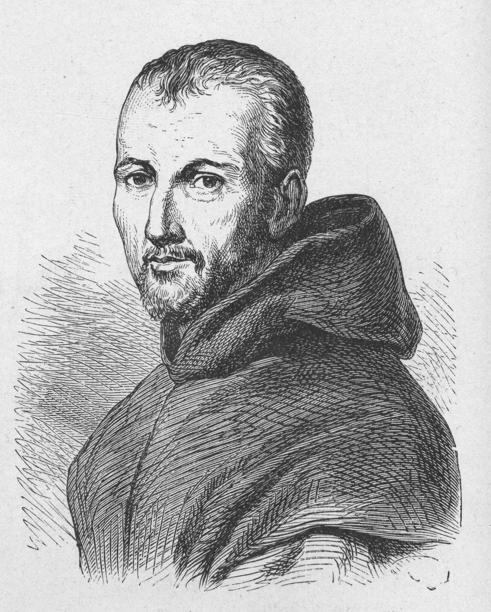 फादर मेर्सन का पोर्ट्रेट (1588 - 1648) - "" एल्बम ऑफ साइंस में; प्रसिद्ध विद्वान; महान खोजें ”” ”1896। द्वारा फ्रेंच स्कूल