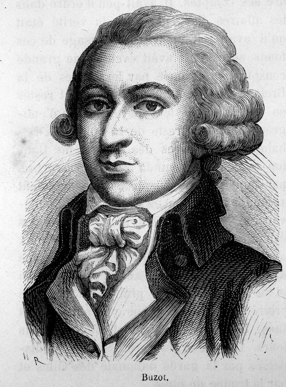 फ्रेंकोइस बुज़ोट का पोर्ट्रेट (1760 - 1794), राजनीतिज्ञ - हेनरी मार्टिन द्वारा "" ल'हिस्टोइरे डी फ्रांस "" में द्वारा फ्रेंच स्कूल