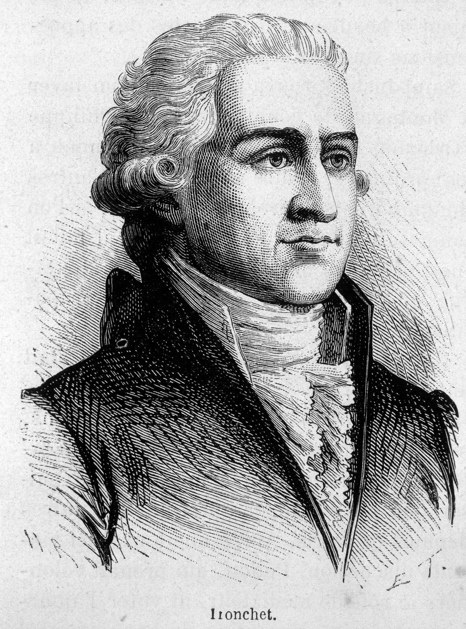 फ्रेंकोइस डेनिस ट्रोनचेट (1726 - 1806) का पोर्ट्रेट, न्यायविद और राजनीतिज्ञ - हेनरी मार्टिन द्वारा "" ल'हिस्टोइरे डी फ्रांस "" में द्वारा फ्रेंच स्कूल