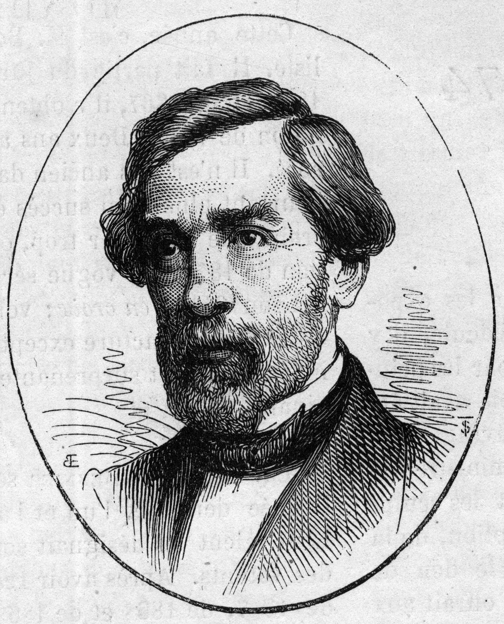 फ्रेंकोइस जौफ़रॉय का पोर्ट्रेट (1806-1882), फ्रांसीसी मूर्तिकार। 2 मई 1874 को "" ले मोंडे इलस्ट्रे "" n ° 890 में उत्कीर्णन। द्वारा फ्रेंच स्कूल