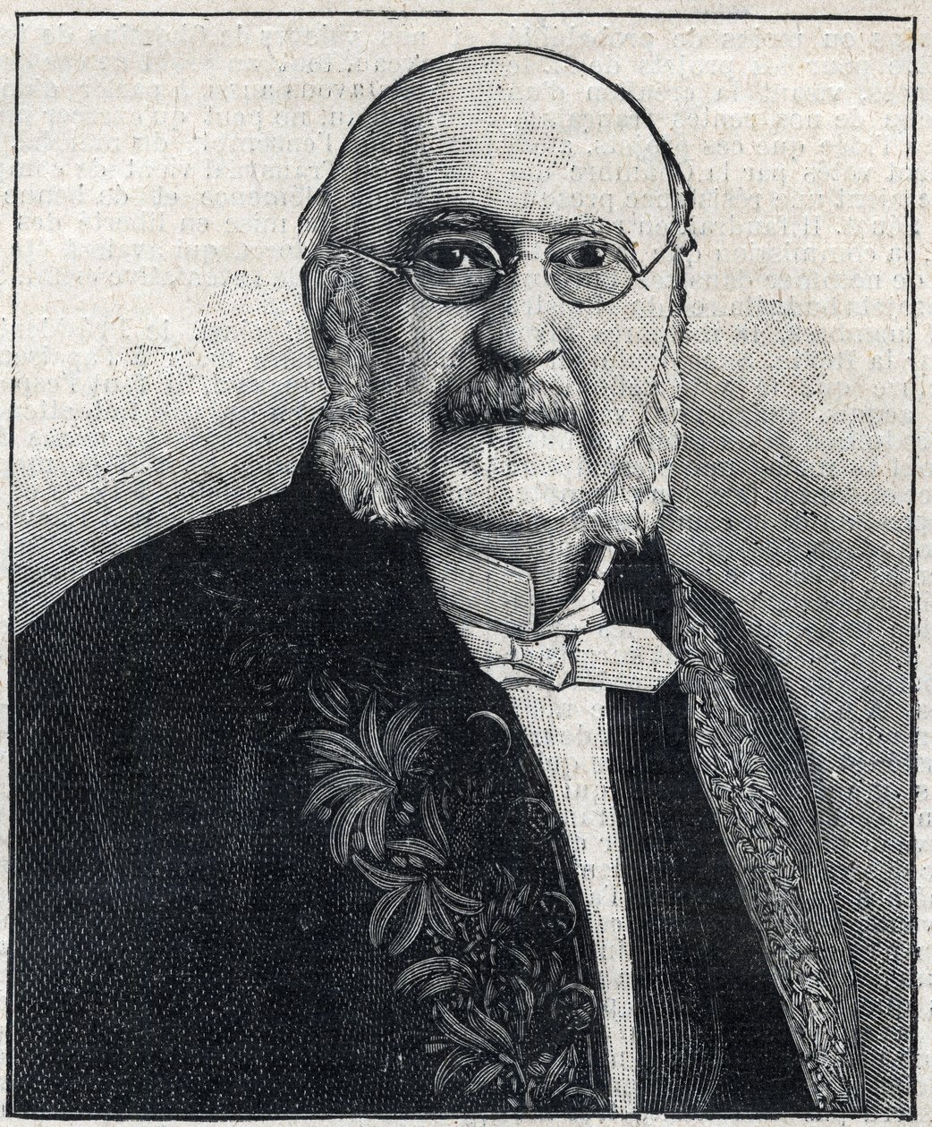 फ्रेंकोइस जूल्स सुइस का पोर्ट्रेट जूल्स साइमन (1814-1896), फ्रांसीसी दार्शनिक और राजनेता, "ले पेटिट पेरिसियन" में द्वारा फ्रेंच स्कूल