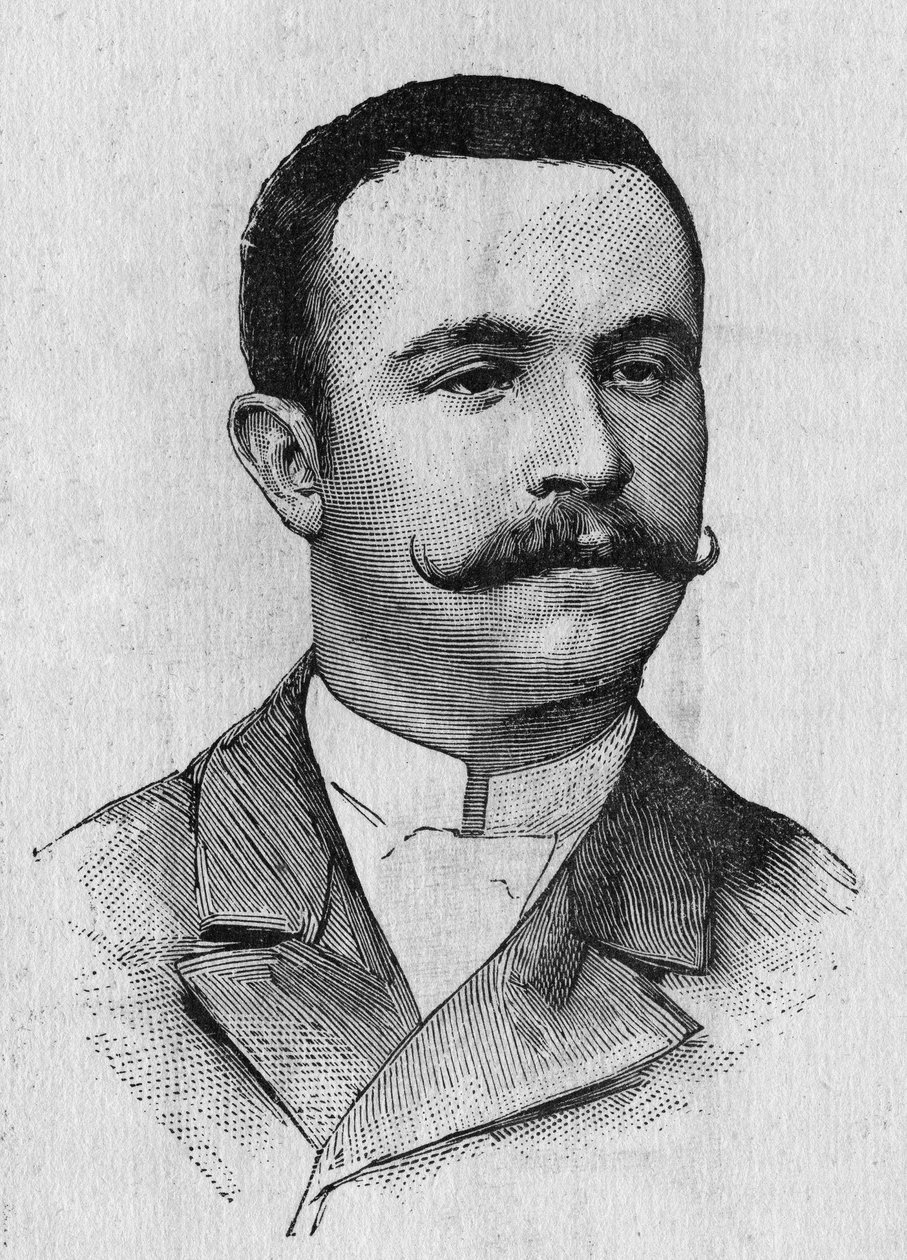फ्रेंकोइस ल्होस्टे का पोर्ट्रेट (1859-1887), फ्रेंच एरोनॉट - "" एल्बम डे ला साइंस में; प्रसिद्ध विद्वान; ग्रांडेस ने विचलित कर दिया ”” ”1896। द्वारा फ्रेंच स्कूल