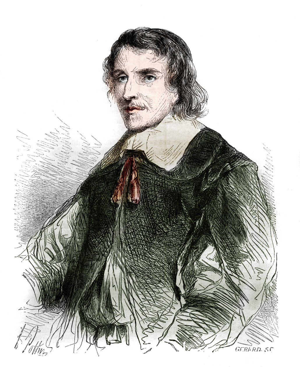 फ्रेंकोइस डे ला मोथे ले वेयर (ला-मोथे-ले-वेयर) (1585-1672), फ्रांसीसी दार्शनिक का पोर्ट्रेट। 1858 से उत्कीर्णन। द्वारा फ्रेंच स्कूल