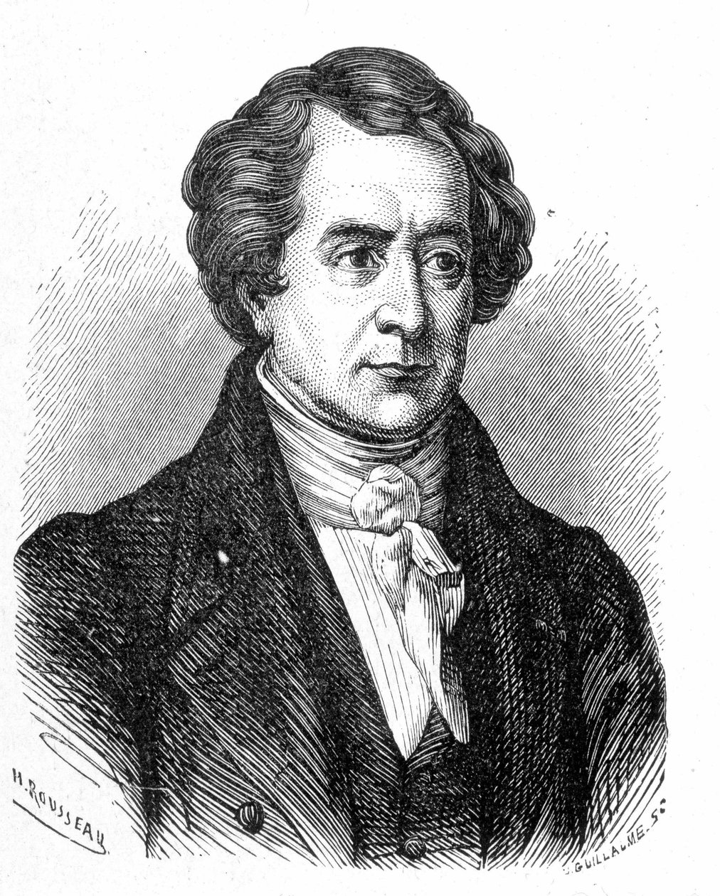 फ्रांकोइस अरागो का पोर्ट्रेट (1786 - 1853) - "" एल्बम ऑफ साइंस में; प्रसिद्ध विद्वान; महान खोजें ”” ”1896। द्वारा फ्रेंच स्कूल