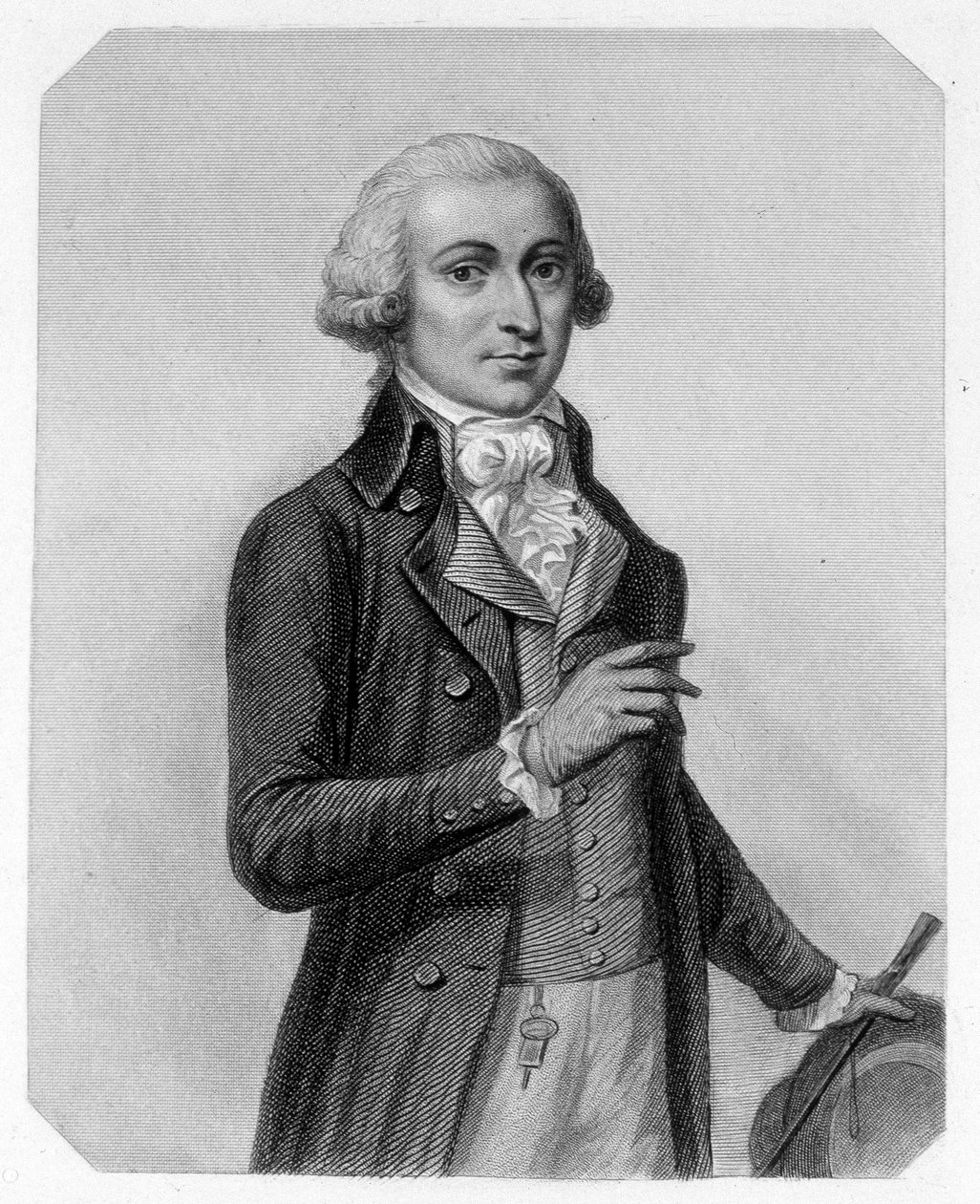 फ्रांकोइस बुज़ोट का पोर्ट्रेट, फ्रांसीसी राजनीतिज्ञ (1760-1794)। लैमार्टिन द्वारा "गिरोंडिन्स का इतिहास" में द्वारा फ्रेंच स्कूल