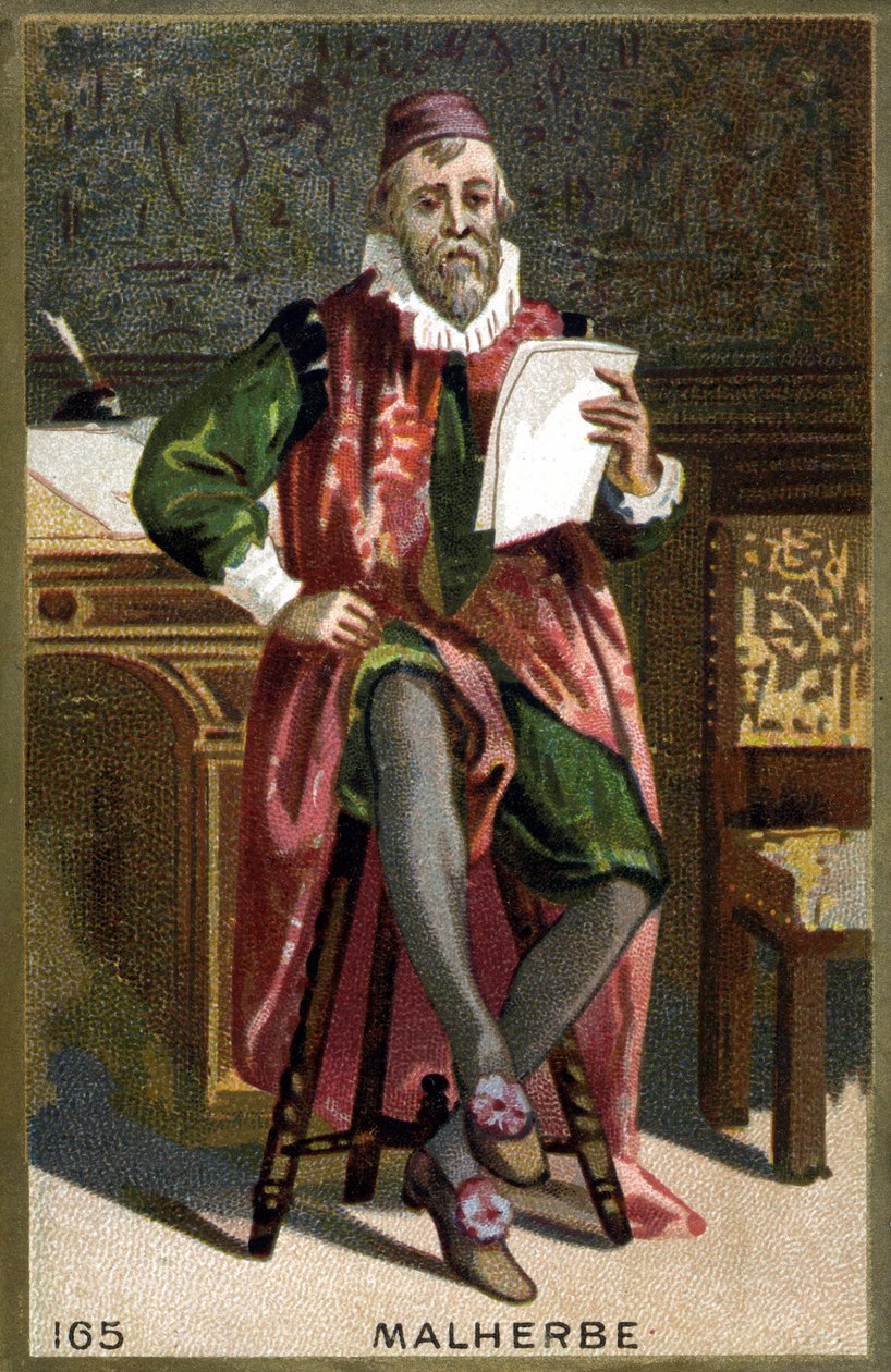 फ्रांकोइस डी मल्हेर्बे का पोर्ट्रेट (1555-1628)। 19वीं सदी की क्रोमोलिथोग्राफी। द्वारा फ्रेंच स्कूल