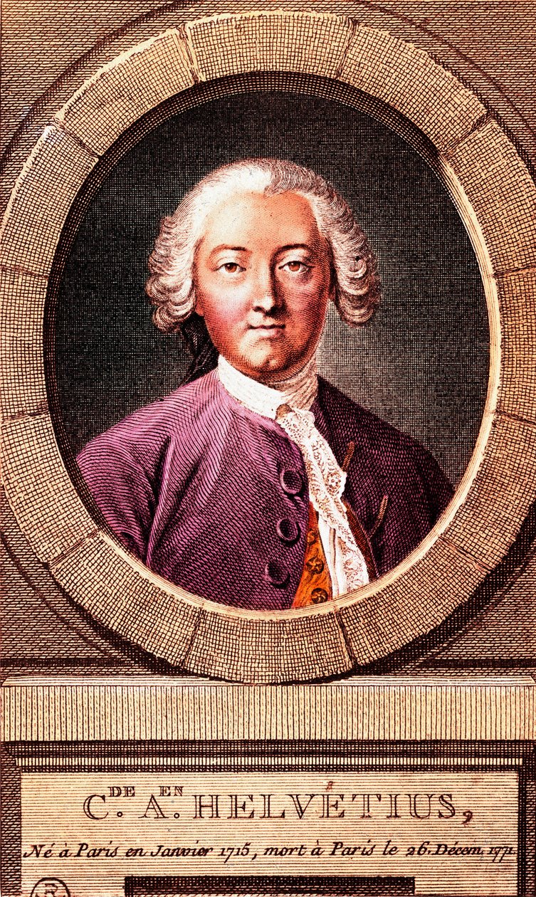 फ्रांसीसी दार्शनिक क्लाउड एड्रियन हेल्वेटियस (1715-1771) का चित्रण, उत्कीर्णन। 1772. द्वारा फ्रेंच स्कूल