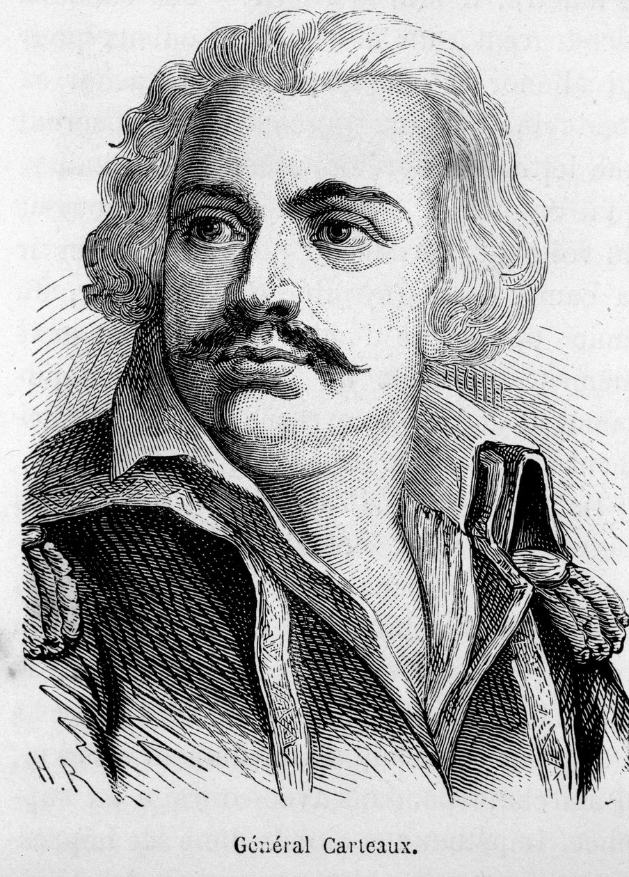 हेनरी मार्टिन द्वारा "" फ्रांस का इतिहास "" में जनरल जीन फ्रेंकोइस कार्टो (1751-1813) का पोर्ट्रेट द्वारा फ्रेंच स्कूल