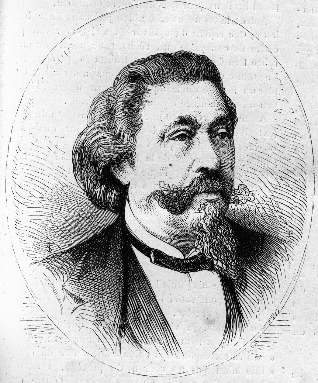 जॉर्जेस हेन्ल (1807-1873), फ्रांसीसी कंडक्टर और सेलिस्ट का पोर्ट्रेट। 13 जून 1873 के "" ले मोंडे इलस्ट्रे "" एन ° 844 में उत्कीर्णन। द्वारा फ्रेंच स्कूल