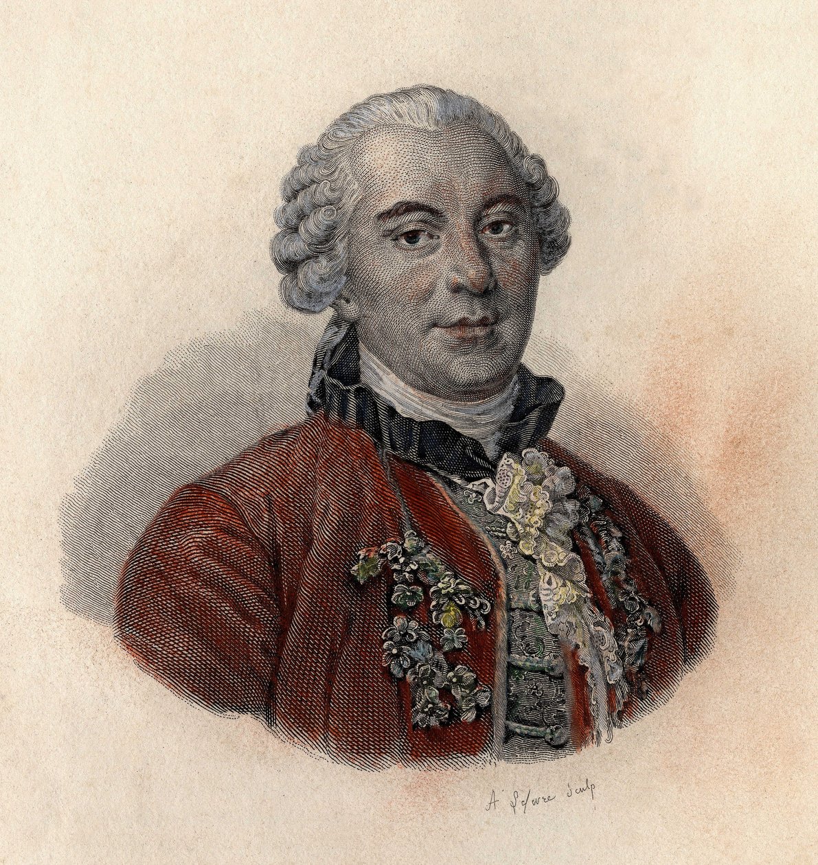 जॉर्जेस लुई लेक्लेर का पोर्ट्रेट, काउंट ऑफ बफन (1707-1788), फ्रांसीसी प्रकृतिवादी और लेखक। "" उपयोगी पुरुषों के चित्र "" में द्वारा फ्रेंच स्कूल