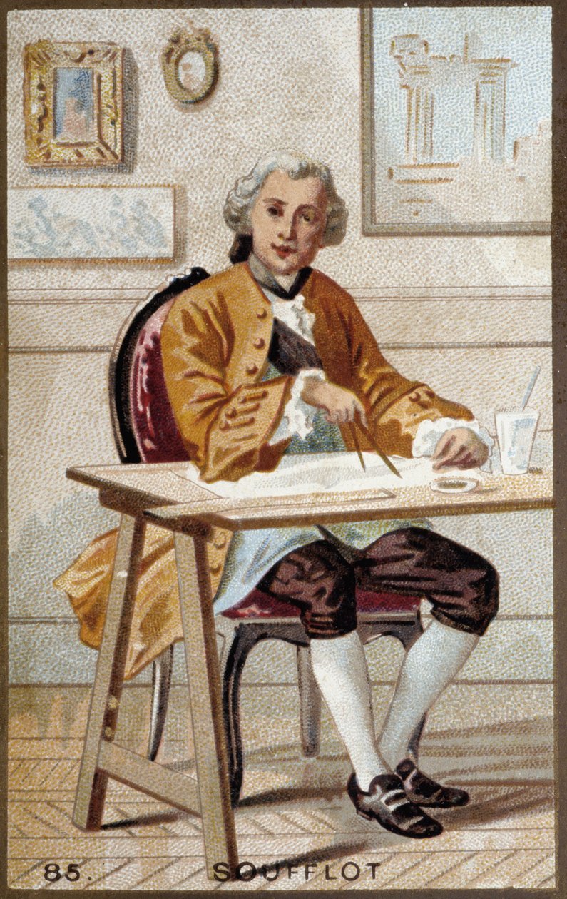 जर्मेन सॉफ़्लॉट (1713-1780) का पोर्ट्रेट, फ्रांसीसी वास्तुकार। द्वारा फ्रेंच स्कूल