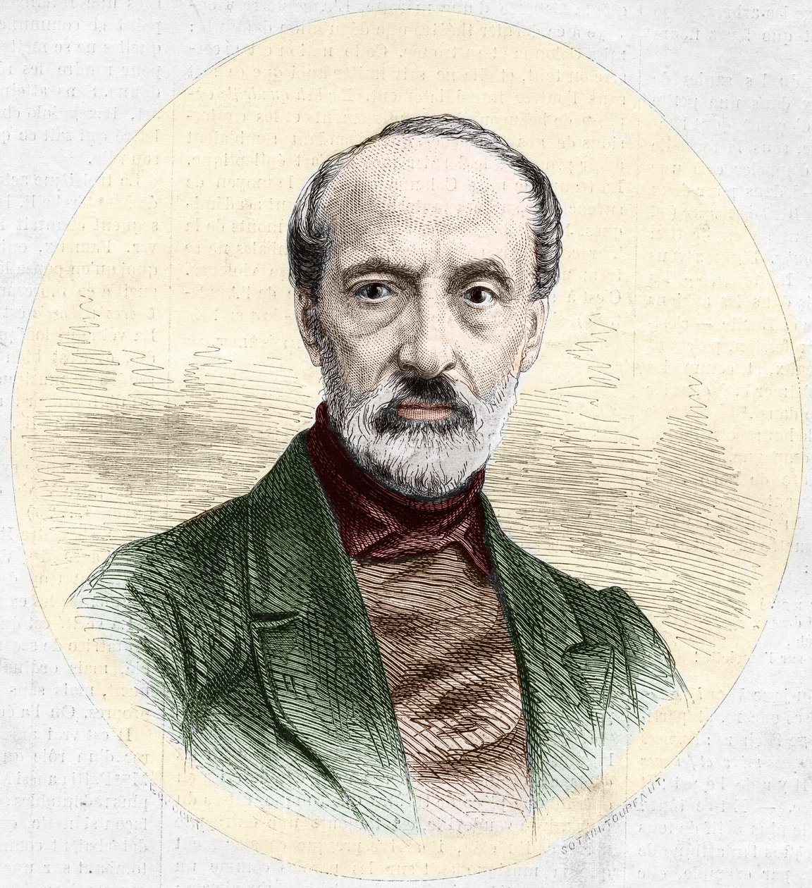 Giuseppe Mazzini (1805-1872), इतालवी राजनीतिज्ञ और राष्ट्रवादी का पोर्ट्रेट। 16 मार्च 1872 के "" ले मोंडे इलस्ट्र्रे "" एन ° 779 में उत्कीर्णन। द्वारा फ्रेंच स्कूल