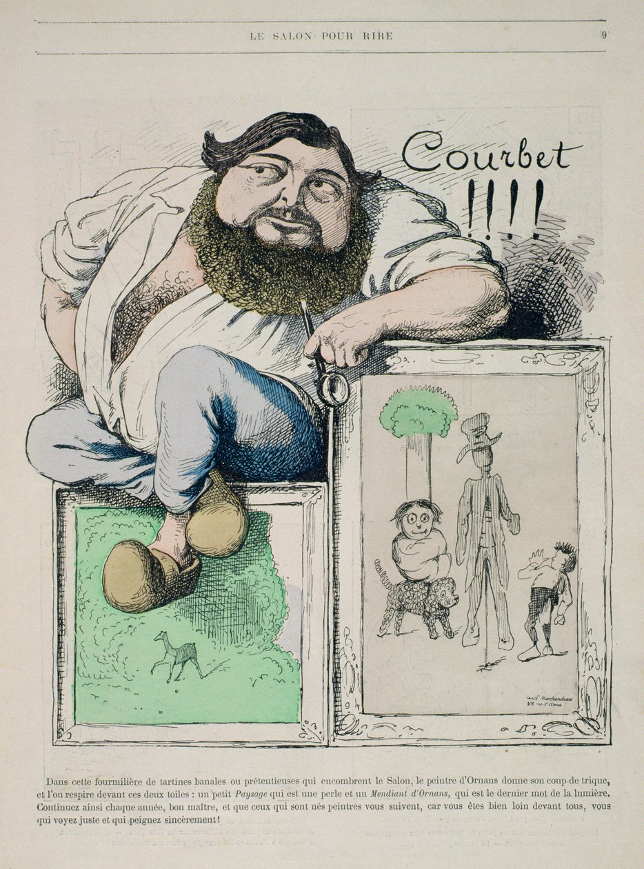 गुलेव कौरेट का पोर्ट्रेट (1819-77) गिल रिव्यू, पब से चित्रण। 1868 में मारचंडो द्वारा द्वारा फ्रेंच स्कूल