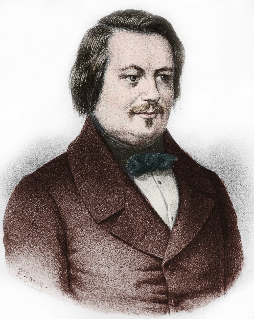 होनोर डी बाल्ज़ाक का पोर्ट्रेट (1799-1850), फ्रांसीसी उपन्यासकार। द्वारा फ्रेंच स्कूल