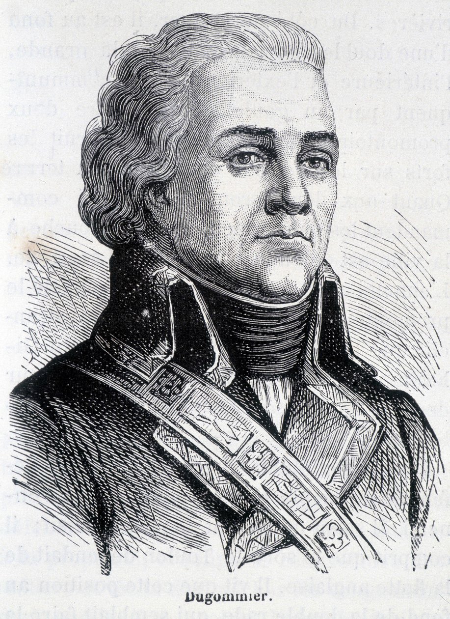 जैक्स फ्रांकोइस कोक्विले का पोर्ट्रेट डिट डुगोमियर, फ्रांसीसी जनरल (1738 -1794) - हेनरी मार्टिन द्वारा "" L'Histoire de France "" में द्वारा फ्रेंच स्कूल