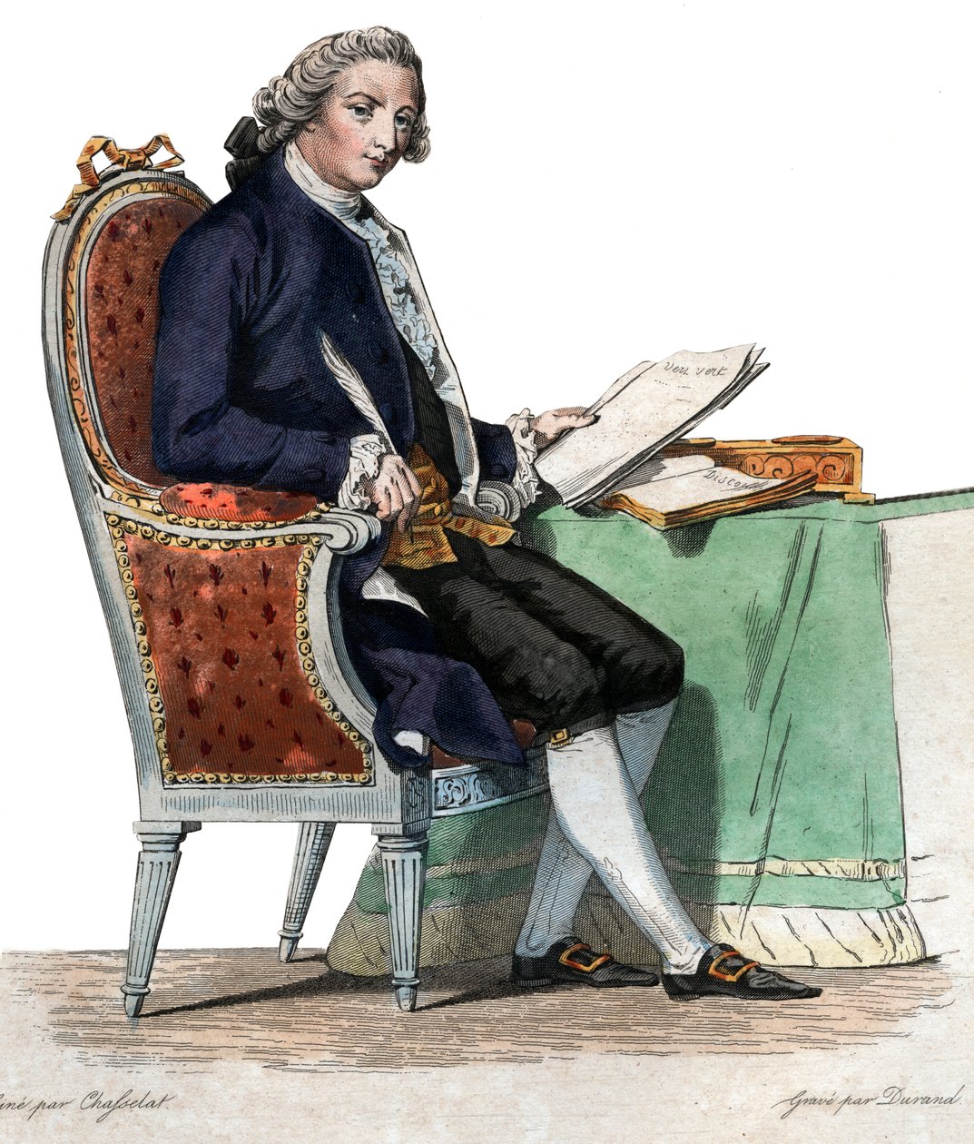 जीन-बैप्टिस्ट-लुई ग्रेसेट (1709-1777), फ्रांसीसी कवि और नाटककार के चित्र द्वारा फ्रेंच स्कूल