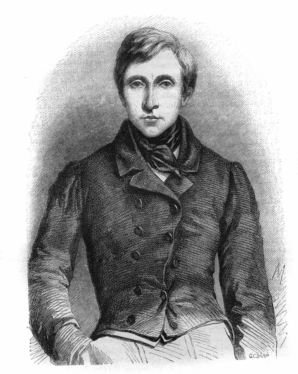 फ्रांसीसी कवि जीन ऑगस्टे पेलेज ब्रेज़ेक्स (1803-1858) का पोर्ट्रेट। द्वारा फ्रेंच स्कूल