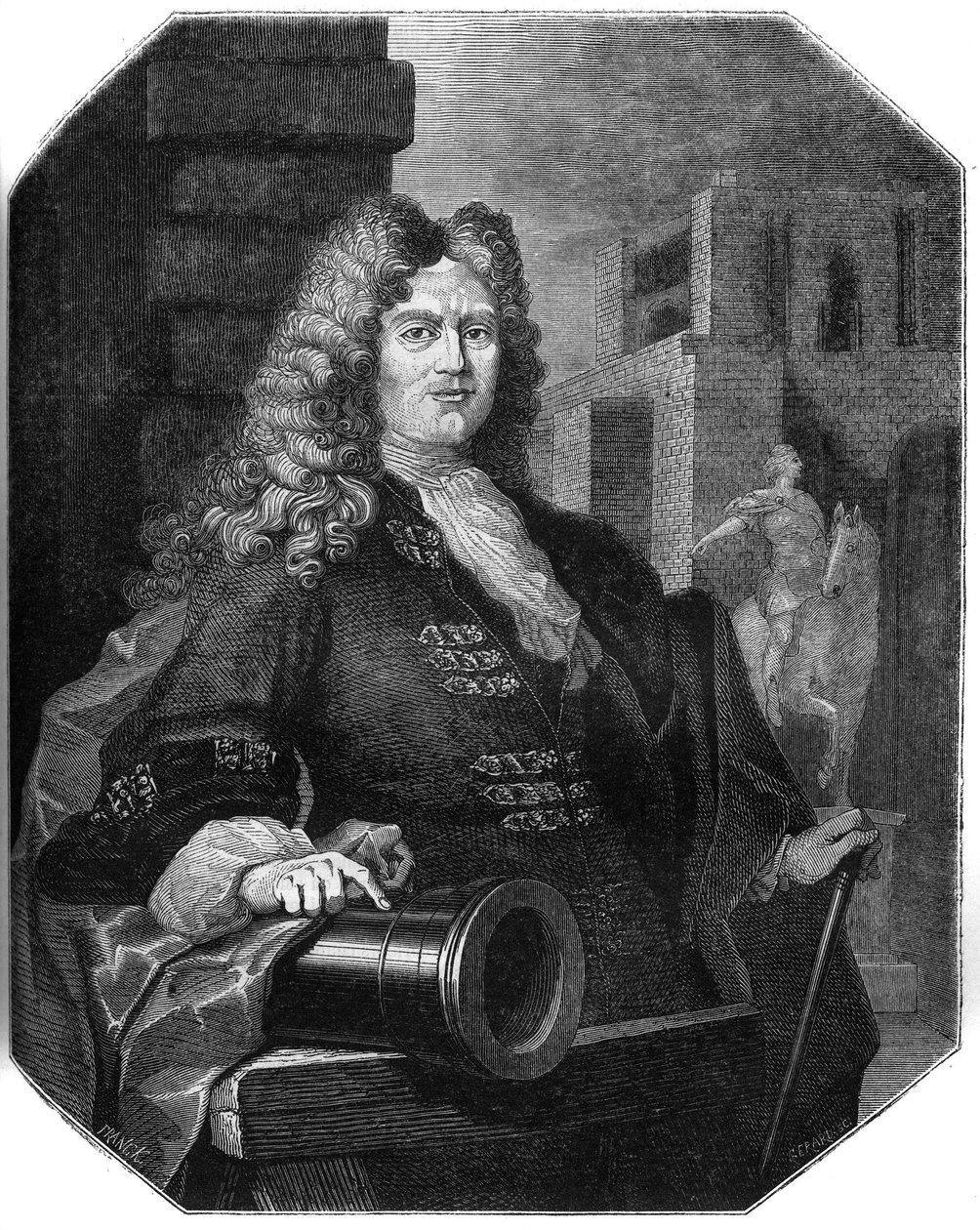 जीन बल्थाजार केलर (1638-1702), स्विस गोल्डबेयरर और संस्थापक का पोर्ट्रेट। द्वारा फ्रेंच स्कूल