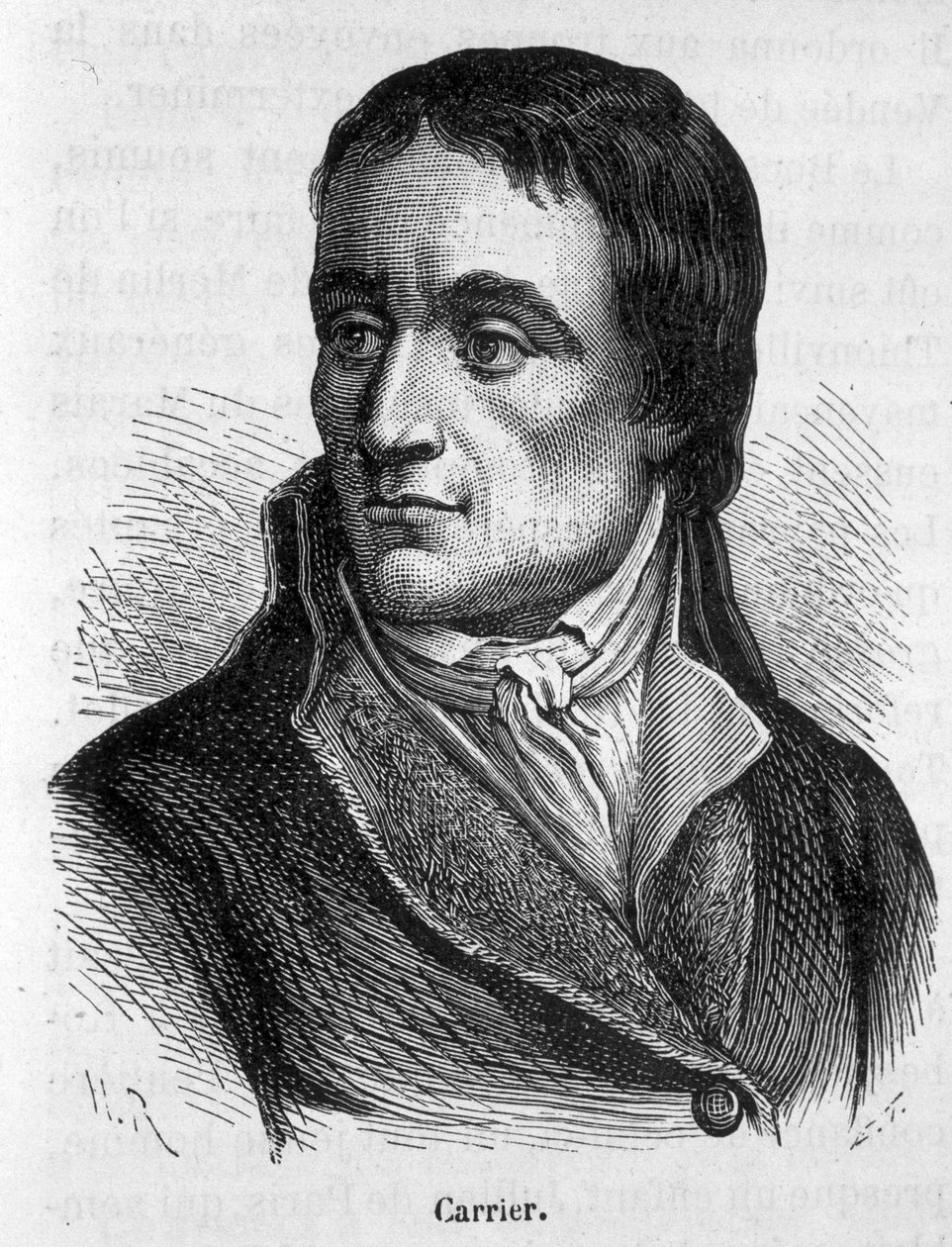 जीन बैप्टिस्ट कैरियर का पोर्ट्रेट (1756 - 1794), फ्रांसीसी राजनेता - हेनरी मार्टिन द्वारा "" L'Histoire de France "" में द्वारा फ्रेंच स्कूल