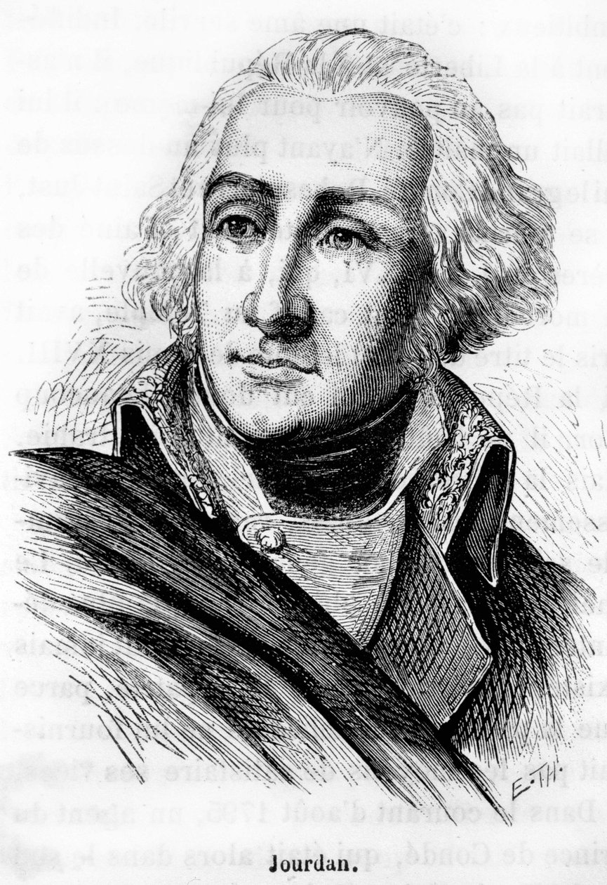 जीन बैप्टिस्ट जॉर्डन (1762-1833) का पोर्ट्रेट, साम्राज्य का मार्शल, फ्लेरस की लड़ाई के विजेता (26 जून 1794) - हेनरी मार्टिन द्वारा "" L'Histoire de France "" में द्वारा फ्रेंच स्कूल