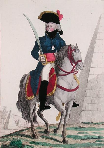 18 वीं शताब्दी के अंत में पिरामिड में जीन बैप्टिस्ट क्लेबर (1753-1800) का पोर्ट्रेट (रंगीन उत्कीर्णन) द्वारा फ्रेंच स्कूल