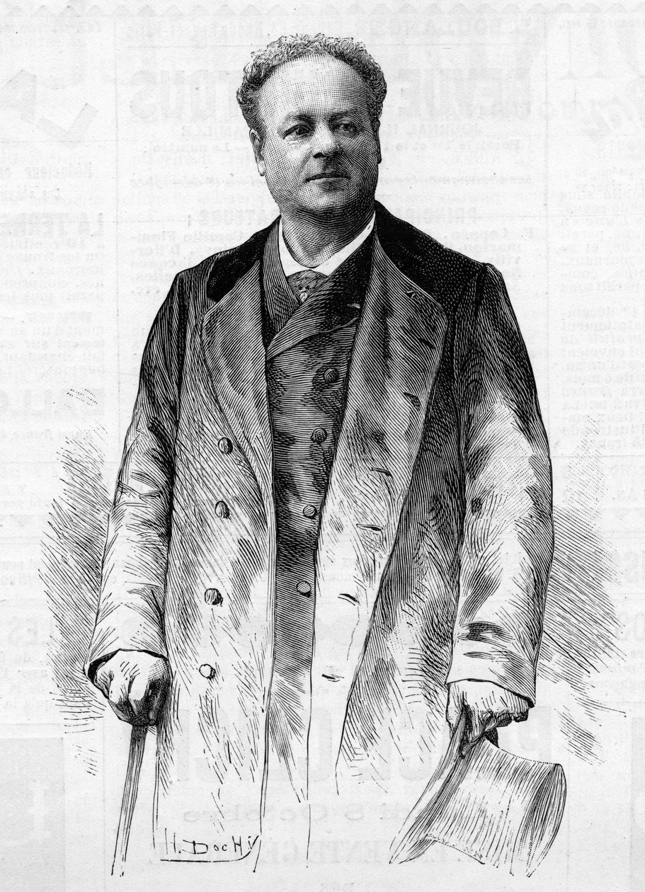 जीन बर्थेलियर (1830-1888), फ्रांसीसी अभिनेता और गायक का पोर्ट्रेट। द्वारा फ्रेंच स्कूल