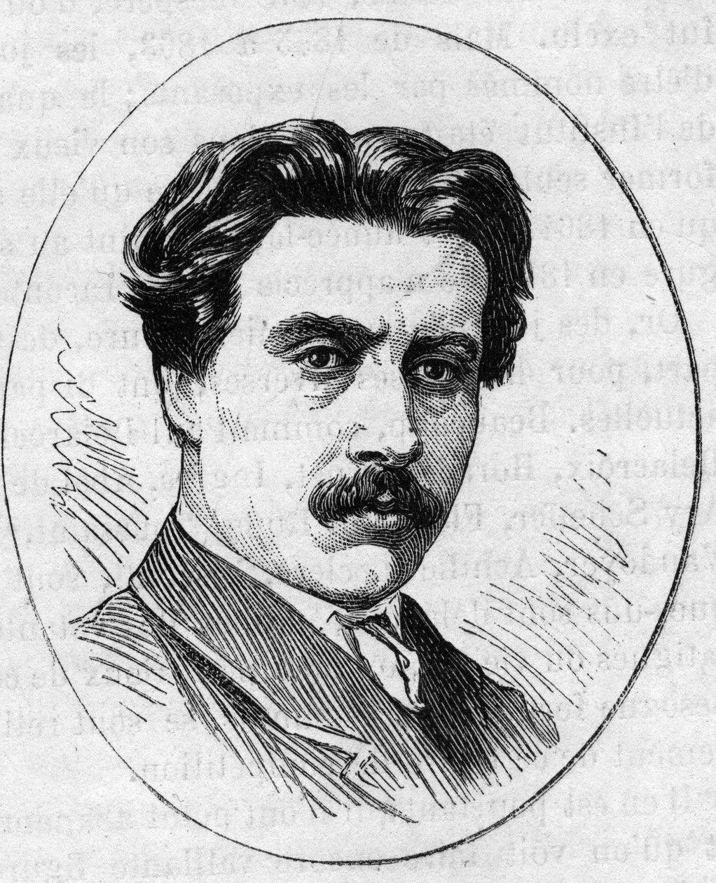जीन फाल्गुएरे का पोर्ट्रेट 1831-1900), फ्रांसीसी मूर्तिकार। 2 मई 1874 को "" ले मोंडे इलस्ट्रे "" n ° 890 में उत्कीर्णन। द्वारा फ्रेंच स्कूल