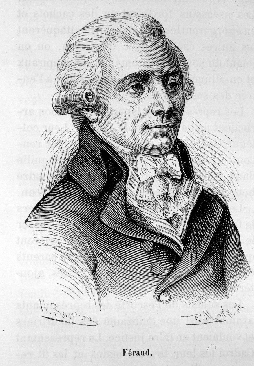 जीन फेरौड (या फेरौड), फ्रांसीसी राजनेता (1764-1795) का पोर्ट्रेट - हेनरी मार्टिन द्वारा "" ल'हिस्टोइरे डी फ्रांस "" में द्वारा फ्रेंच स्कूल