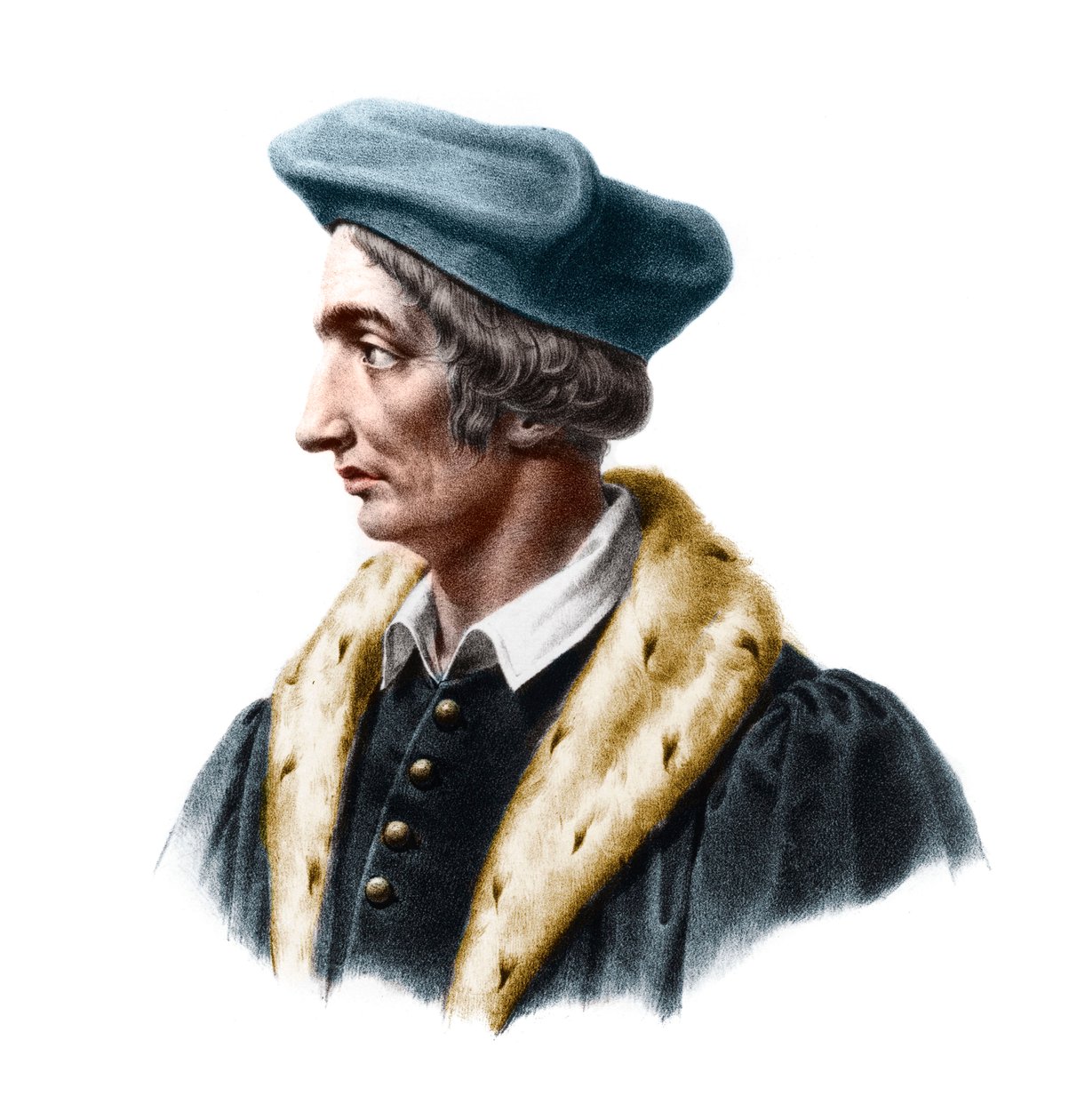 जीन फ़र्नेल (1497-1558), फ्रेंच चिकित्सक, खगोलशास्त्री और गणितज्ञ के चित्र द्वारा फ्रेंच स्कूल