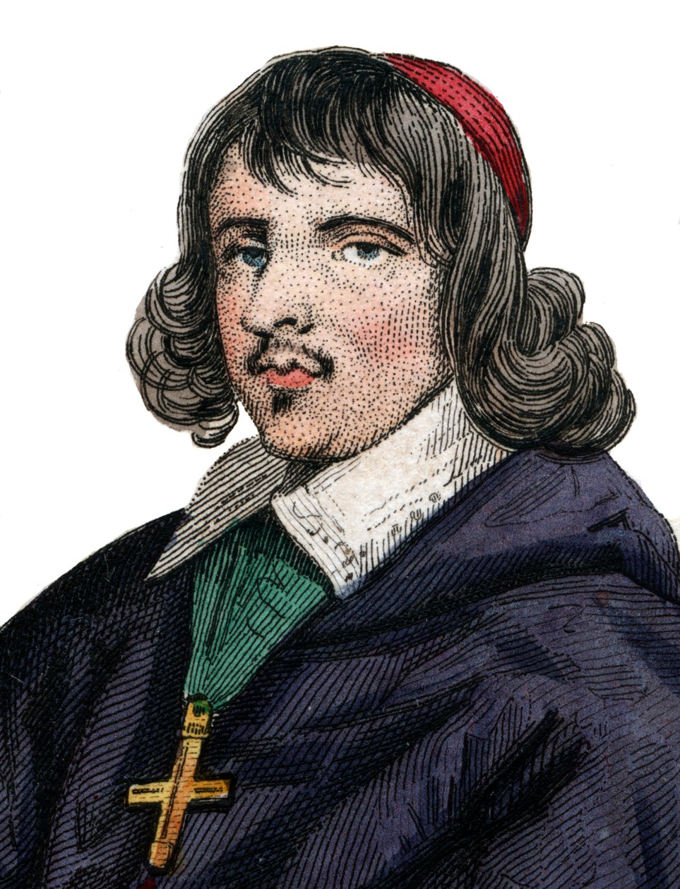 जीन फ्रेंकोइस पॉल डे गोंडी (गोंडी) (1614-1679), कार्डिनल ऑफ रेट्ज़, फ्रेंच कोडजुटोर बिशप का चित्र द्वारा फ्रेंच स्कूल