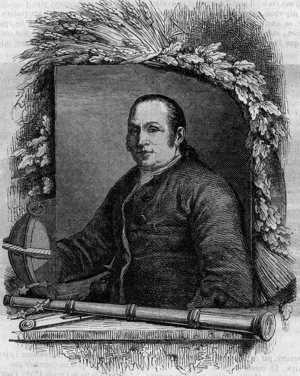 जीन जॉर्ज (जोहान जॉर्ज) पालिट्ज़ (1723-1788), जर्मन खगोलशास्त्री का पोर्ट्रेट। "ले मैगासिन सुरम्य" में उत्कीर्णन द्वारा फ्रेंच स्कूल