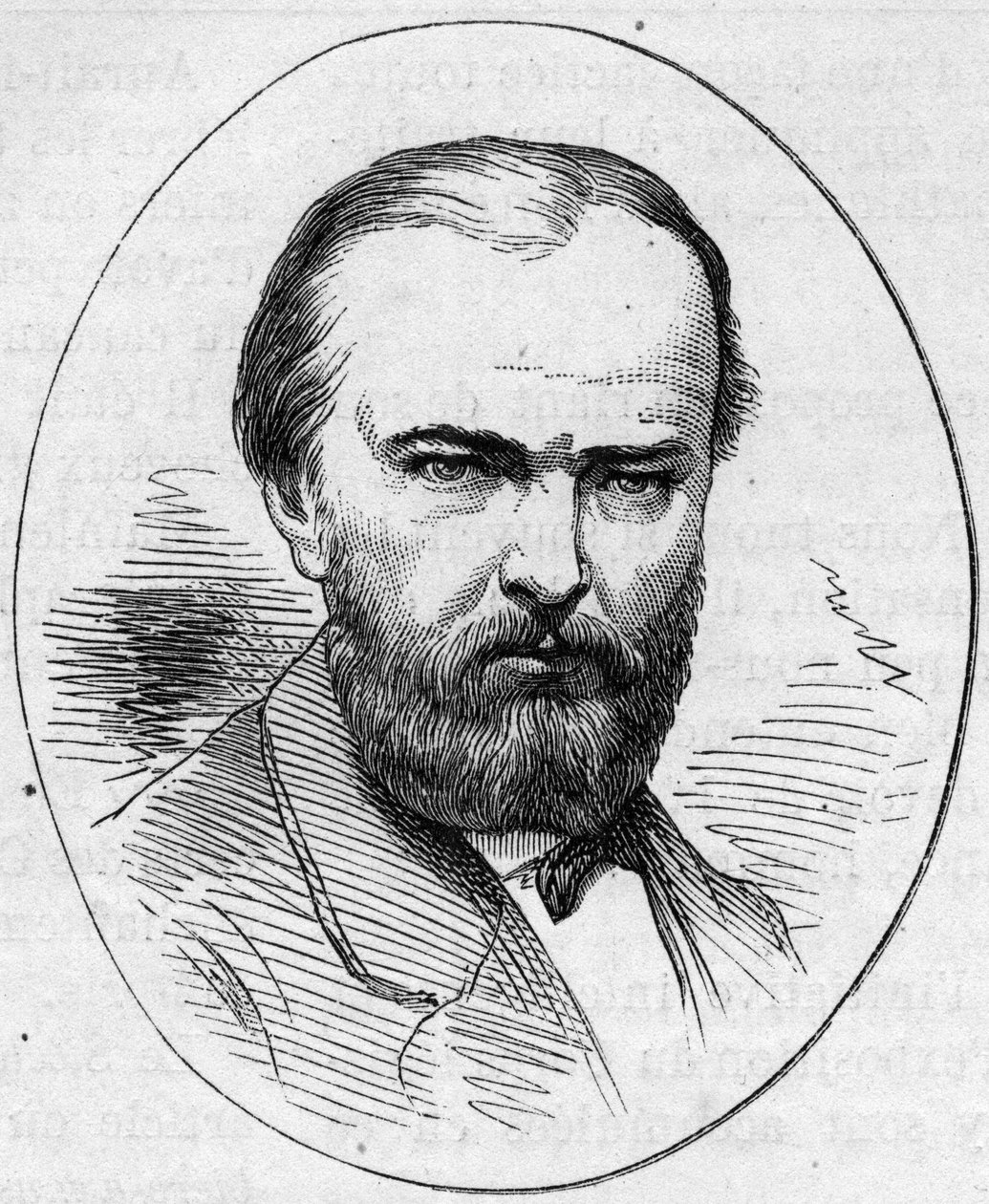 जीन जैक्स हेनर (1829-1905), फ्रांसीसी चित्रकार का पोर्ट्रेट। 2 मई 1874 को "" ले मोंडे इलस्ट्रे "" n ° 890 में उत्कीर्णन। द्वारा फ्रेंच स्कूल