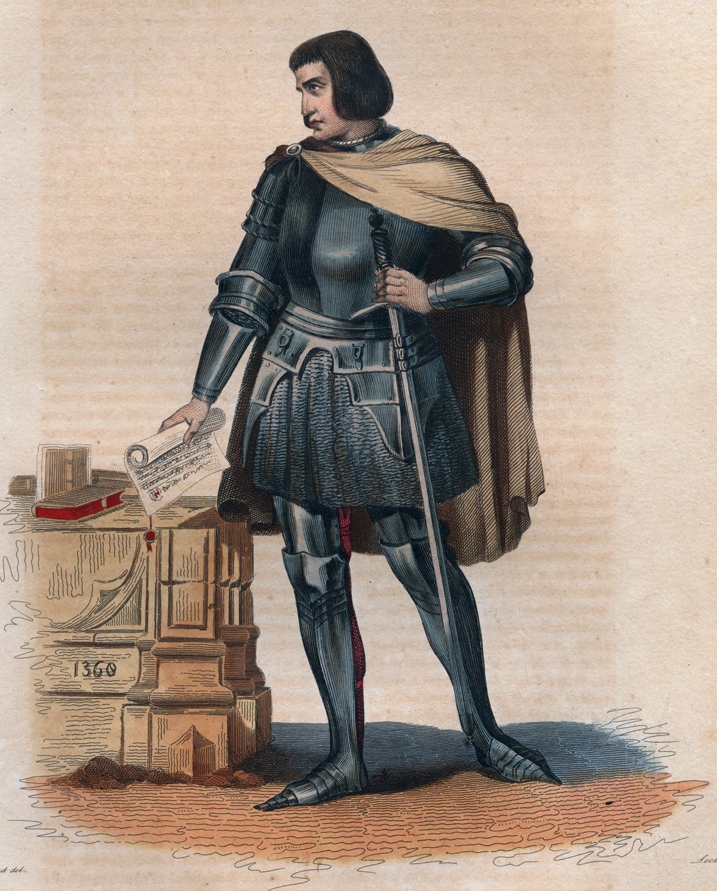 जीन जुवेनल (जौवेनियल) डेस उर्सिंस (1360-1431), फ्रांसीसी न्यायाधीश का चित्र। द्वारा फ्रेंच स्कूल