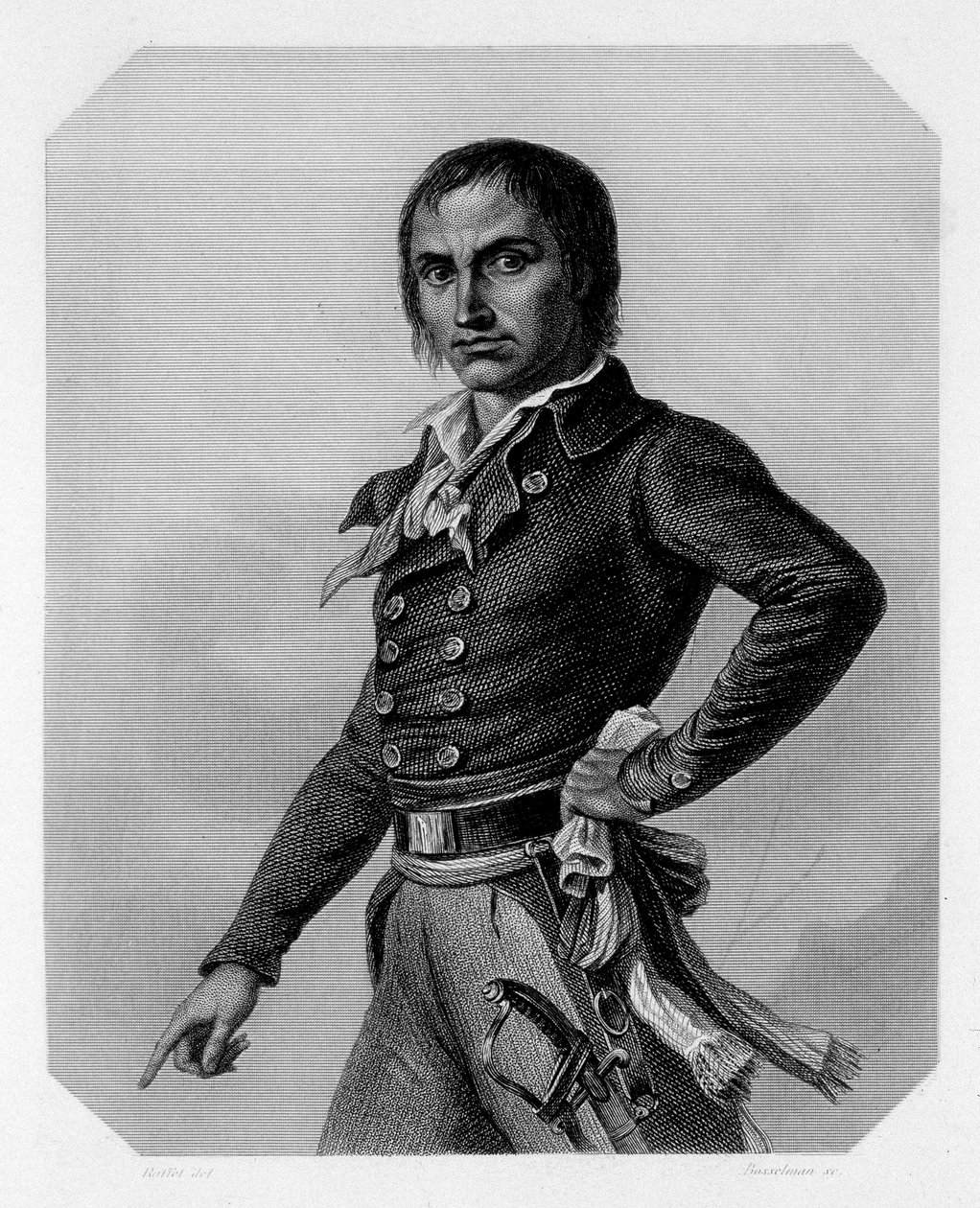 जीन मैरी कोलॉट डी'हर्बोइस (1750-1796) का पोर्ट्रेट, फ्रांसीसी राजनीतिज्ञ। लैमार्टिन द्वारा "गिरोंडिन्स का इतिहास" में द्वारा फ्रेंच स्कूल