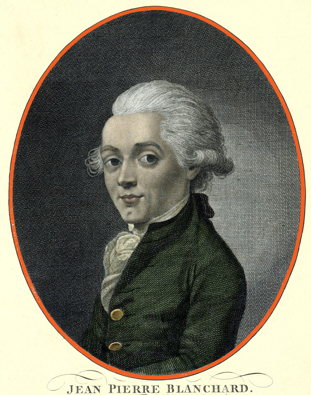 जीन पियरे (जीन-पियरे) ब्लैंचर्ड (1753-1809), फ्रेंच एयरोनॉट का पोर्ट्रेट। द्वारा फ्रेंच स्कूल