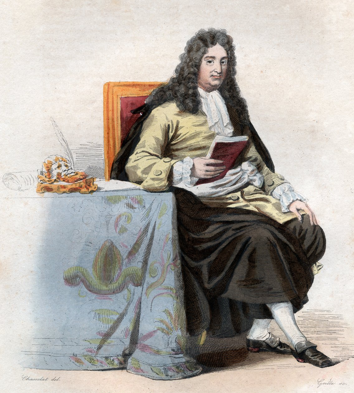 जीन रैसीन (1639-1699), फ्रेंच नाटककार का चित्रण। द्वारा फ्रेंच स्कूल