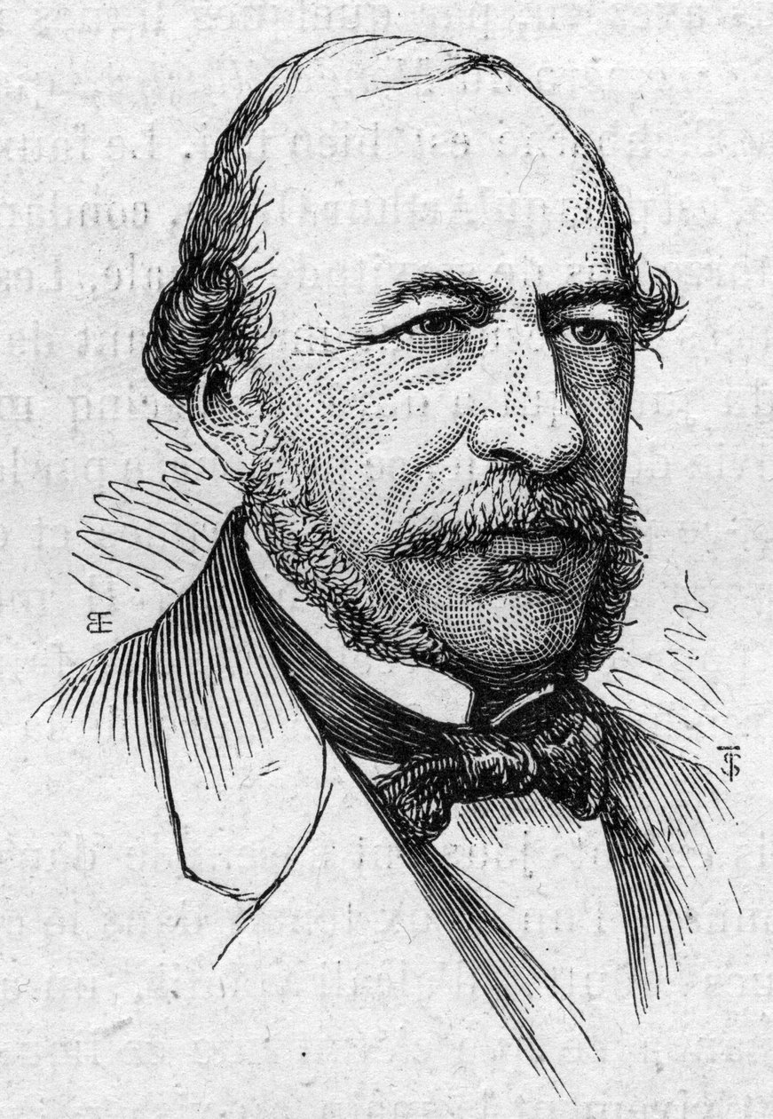 जोसेफ ऑट्रान का पोर्ट्रेट (1813-1877), फ्रांसीसी कवि और शिक्षाविद। 14 मार्च 1874 के "" ले मोंडे इलस्ट्र्रे "" एन ° 883 में उत्कीर्णन। द्वारा फ्रेंच स्कूल