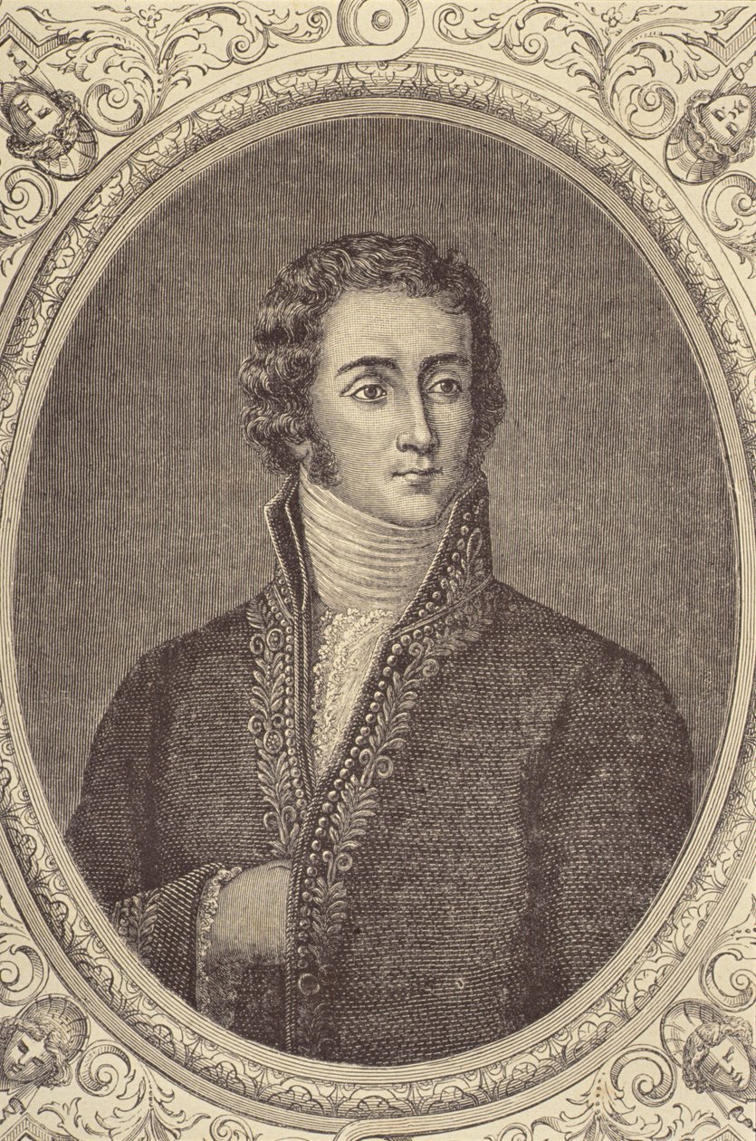 जोसेफ फौचे का पोर्ट्रेट, ओट्रेन्टो का ड्यूक (1763-1829) (उत्कीर्णन) द्वारा फ्रेंच स्कूल
