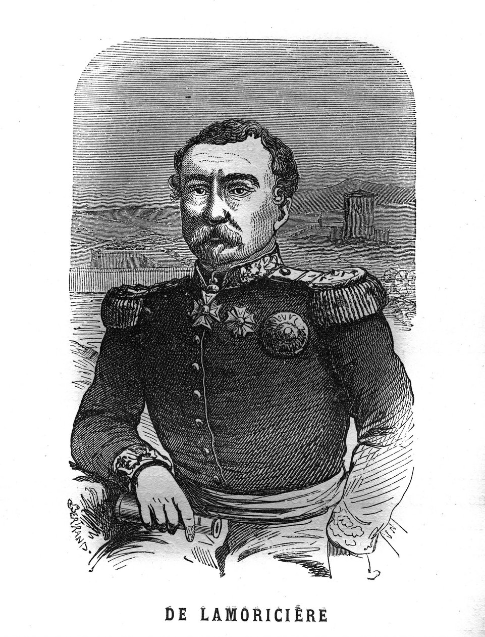 जोसेफ वंतिनी का पोर्ट्रेट, डिट यूसुफ (1808-1866), फ्रांसीसी जनरल। "लेस इलस्ट्रेशन्स डी ल'आर्मी फ़्रैन्काइज़ डे १७८९ ए १८८०" में उत्कीर्णन द्वारा फ्रेंच स्कूल