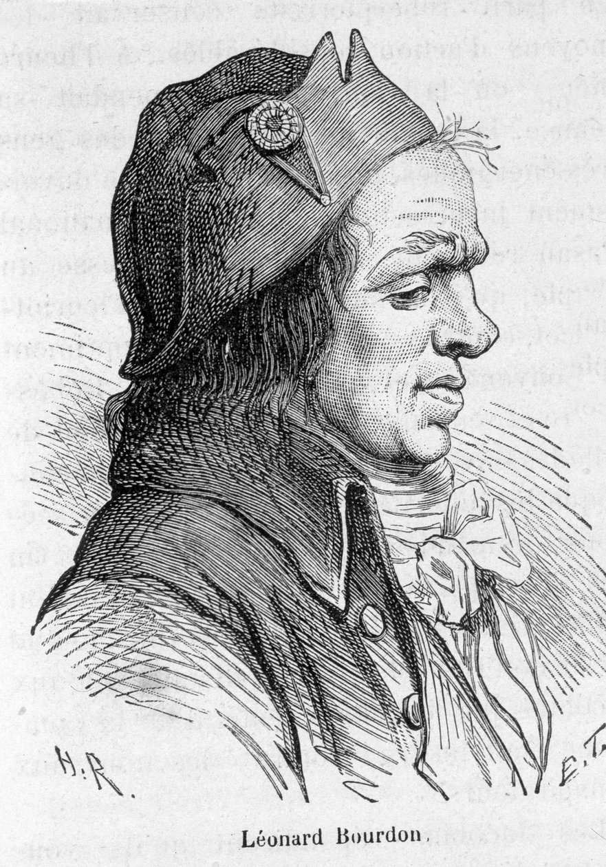 लियोनार्ड बॉर्डन (1754-1807) का पोर्ट्रेट, फ्रांसीसी राजनीतिज्ञ - हेनरी मार्टिन द्वारा "" ल'हिस्टोइरे डी फ्रांस "" में द्वारा फ्रेंच स्कूल