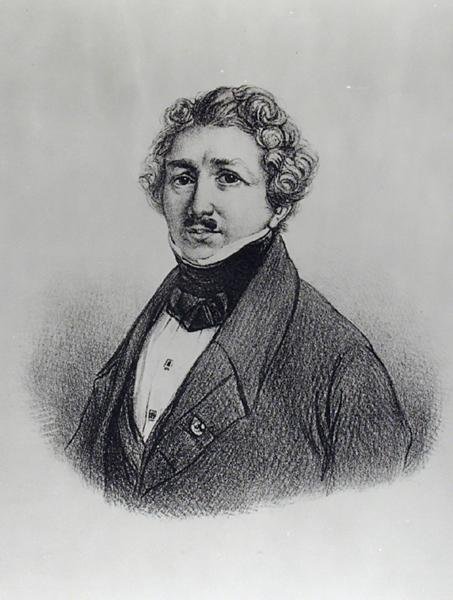लुई जैक्स डागेरे (1787-1851) का पोर्ट्रेट द्वारा फ्रेंच स्कूल