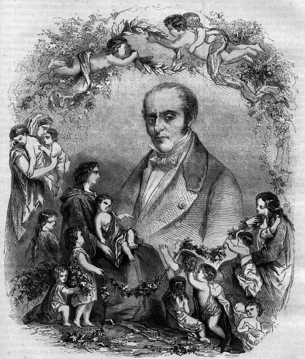 लुई बेनोइट गुर्सेंट (1777-1848), फ्रांसीसी चिकित्सक का पोर्ट्रेट। द्वारा फ्रेंच स्कूल