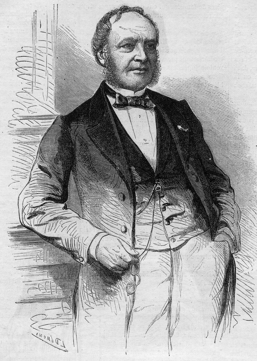 लुई क्रिस्टोफ़ फ्रेंकोइस हैचेट का पोर्ट्रेट (1800-1864), फ्रांसीसी संपादक। 13 अगस्त 1864 के "" ले मोंडे इलस्ट्र्रे "" एन ° 383 में उत्कीर्णन। द्वारा फ्रेंच स्कूल