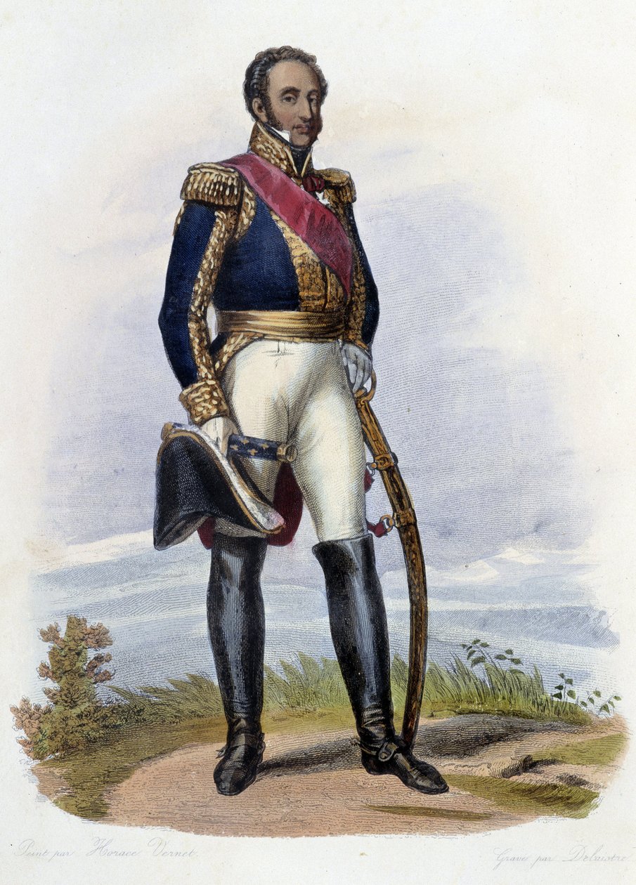 लुई गेब्रियल (लुई-गेब्रियल) सुचेत (1770-1826), फ्रांस के मार्शल का पोर्ट्रेट। एड में। मेनेचेट, "" द फ्रेंच प्लूटार्क "" द्वारा फ्रेंच स्कूल