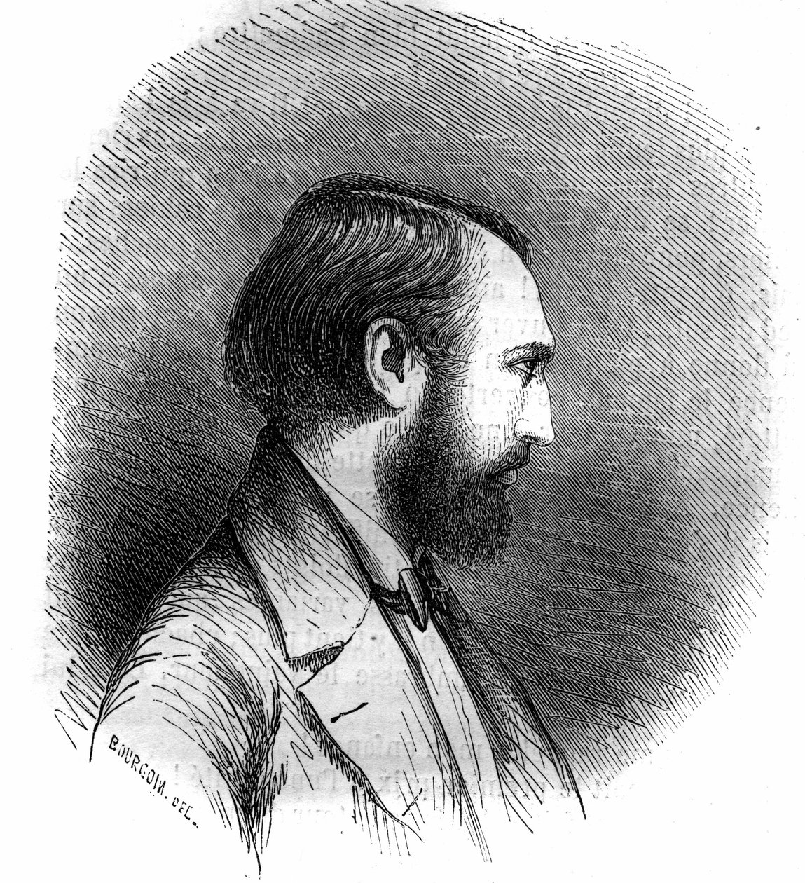 लुई लैकोम्बे का पोर्ट्रेट (ट्रौइलोन लैकोम्बे, ट्रौइलोन-लैकोम्बे) (1818-1884), फ्रांसीसी संगीतकार। 1852 से उत्कीर्णन। द्वारा फ्रेंच स्कूल