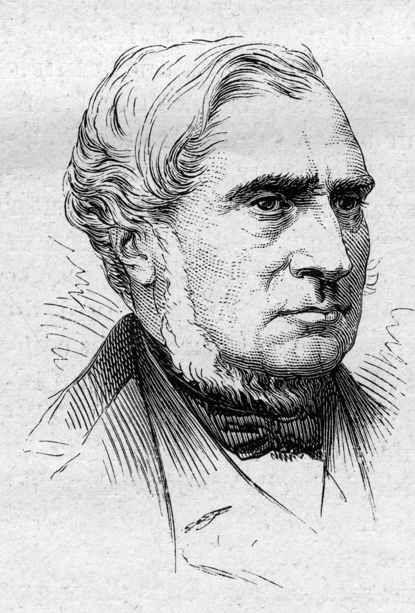 लुई डी कार्ने का पोर्ट्रेट (1804-1876), फ्रांसीसी राजनीतिज्ञ और शिक्षाविद। 14 मार्च 1874 के "" ले मोंडे इलस्ट्र्रे "" एन ° 883 में उत्कीर्णन। द्वारा फ्रेंच स्कूल