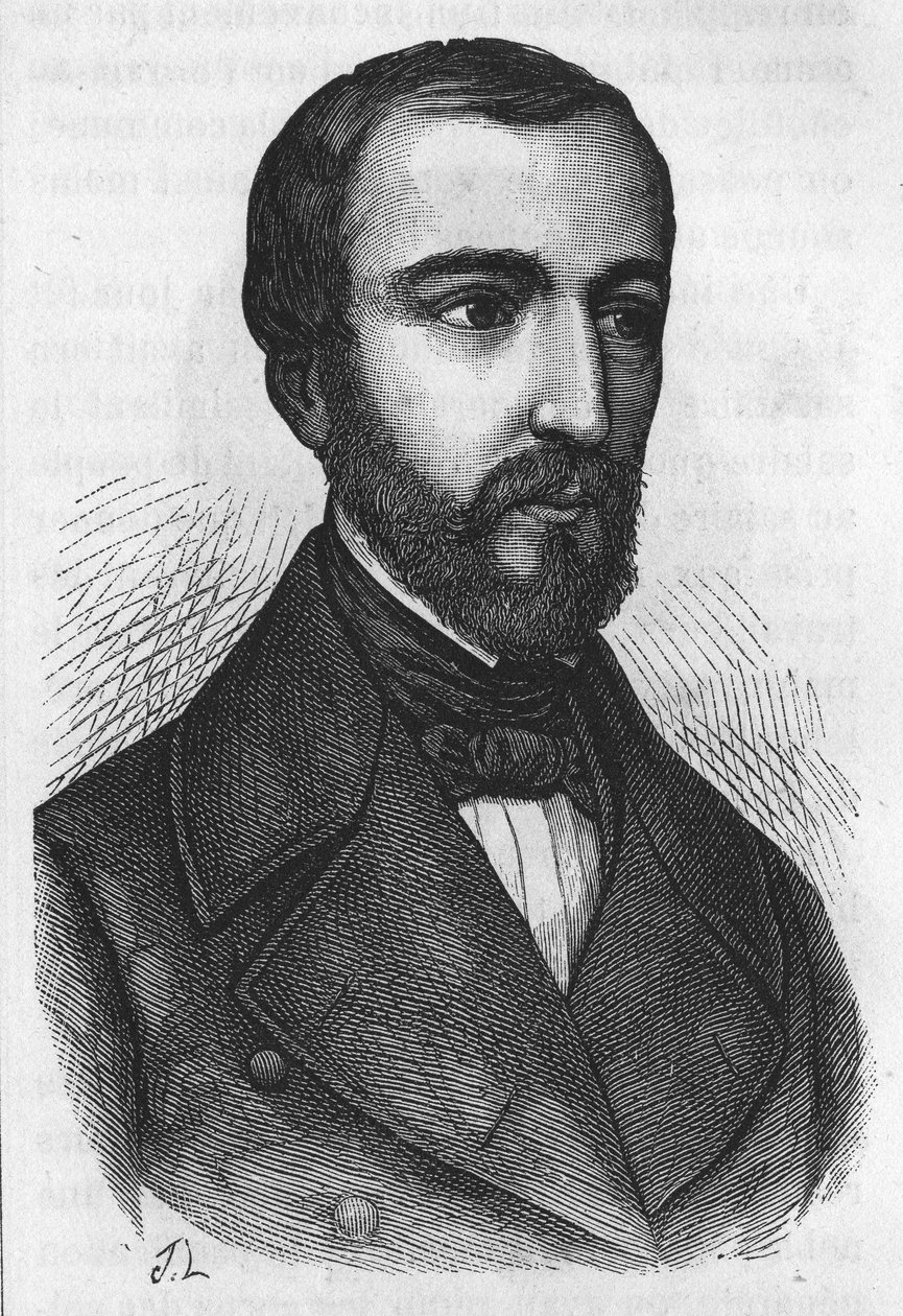 फ्रांसीसी राजनीतिज्ञ एम. डी फॉलौक्स का पोर्ट्रेट (1811 - 1886)। हेनरी मार्टिन द्वारा L'Histoire de France से उत्कीर्णन। एसडी 19 वीं सदी। द्वारा फ्रेंच स्कूल